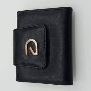 Buxton Black leather (cow hide) 4X5 size.